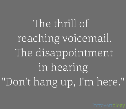 The thrill of voicemail